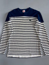 Lacoste Live Breton Stripe Long Sleeve Sweatshirt — Navy/White (M/L)