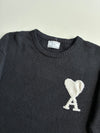 AMI Paris Ami de Coeur Black Knit Sweater woman’s (L/XL)