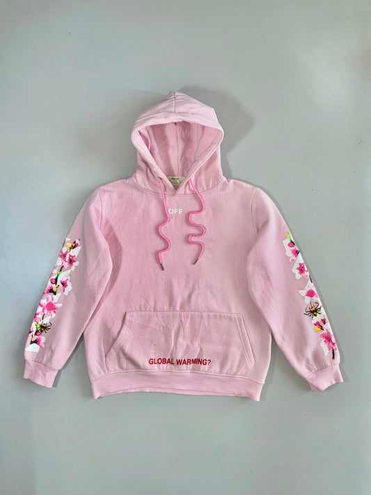 Virgil Abloh OFF WHITE Cherry Blossom “Global Warming Hoodie (M)