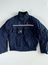 Vintage Dainese Touring Navy Cargo Motorcycle Jacket – Multi-Pocket, Reflective Stripe (PADDED) (XL)