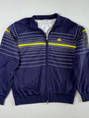 Y2K Adidas Golf Navy Striped Full-Zip Knit Sweater Jacket – (M/L)