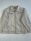 Vintage Diesel Cream Zip-Up Cotton Work Jacket (2XL)
