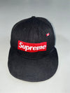 Supreme Black Box Logo Baseball Cap – Canada Flag Detail (Adjustable)