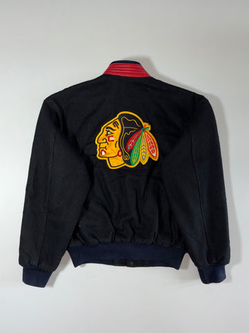 MPM Array | Willowdale Blackhawks Varsity Jacket Black Red (M/L)