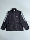Adidas Black Fleece Half-Zip Pullover 3-Stripes Sleeve – (XL)