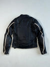 Vintage Giudici Black Leather Motorcycle Racing Jacket Women’s (Properly Padded) (XXS)
