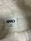 SPAO Ivory Sherpa High-Neck Full-Zip Fleece Jacket (M/L)