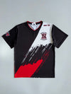 New Tec Xtreme Black Graphic Sports Jersey | Performance V-Neck T-Shirt (M)
