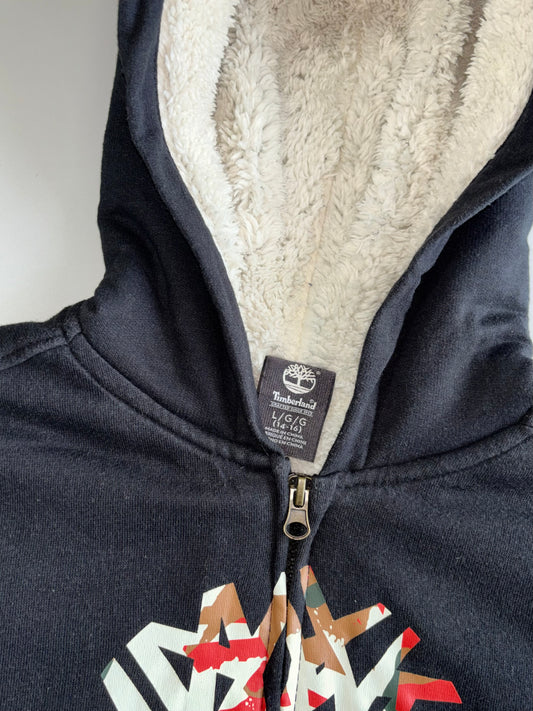 Timberland’s Premium Zip-Up Hooded Jacket (Fur Inside)(S)