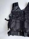 Black Multi-Pocket Tactical Utility Vest (M)