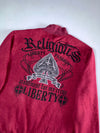 Religious 79 Gothic Graphic Track Jacket Burgundy, Size (L/M)
