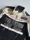 Yellow Corn Black Running Project Racing Moto Jacket with Patches Padded (L)