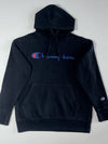 Champion | Black Script Logo Hoodie (S)