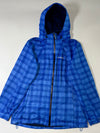 Columbia Interchange Blue Plaid Hooded Shell Jacket (M)