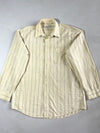 Vintage Emporio Armani Cream Striped Button Up Shirt (L)
