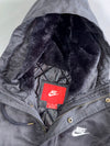 Nike Sportswear Big Swoosh Hooded Bomber Jacket Black – Faux Fur Lined (M)
