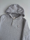 Fila Grey Henley Hoodie with 73 Sleeve Patch(M)