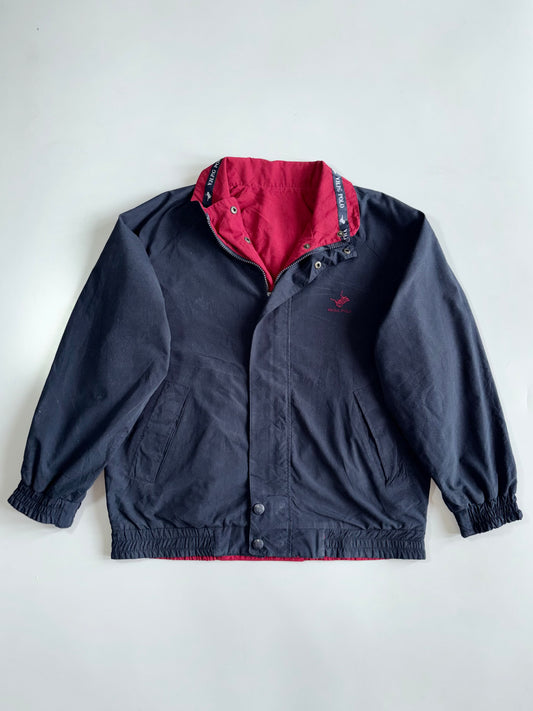 Vintage V.H.P.G. Polo Reversible Bomber Jacket Embroidered Logo (XL)