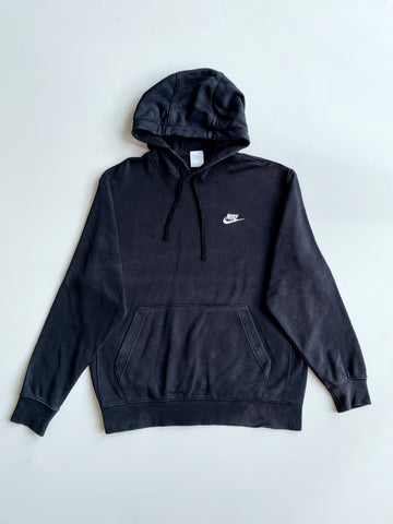 Nike Black Essential Swoosh Hoodie – Size (L)