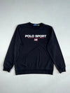 Polo Sport Ralph Lauren Black Crewneck Sweatshirt – Flag Logo (XL)