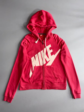 Nike | Pink Big Logo Zip-Up Hoodie (S)