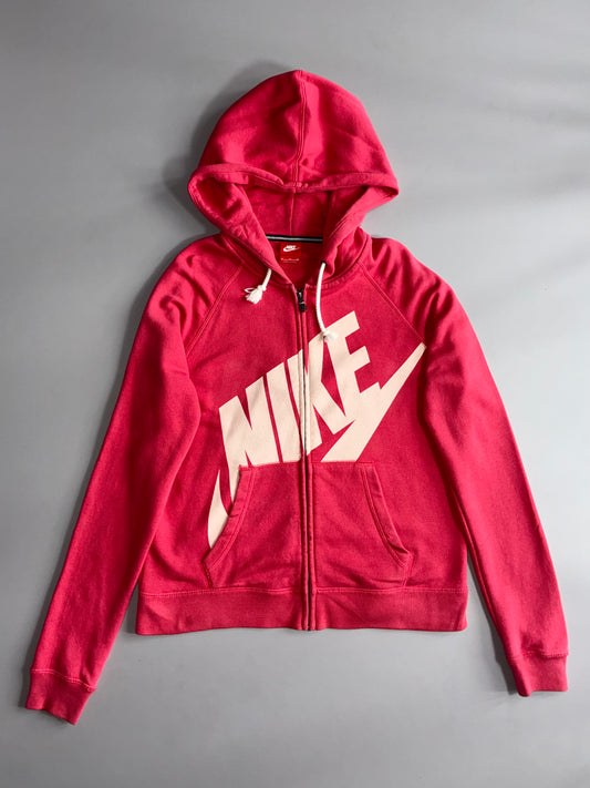 Nike | Pink Big Logo Zip-Up Hoodie (S)