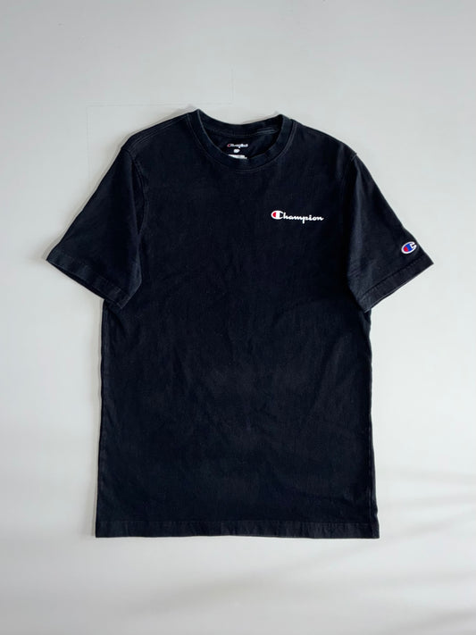 Champion Small Script Logo T-Shirt – Black (S)
