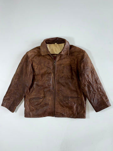 Vintage Premium Original Leather Jacket (XL)