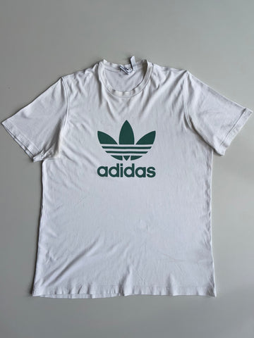 Adidas Trefoil Logo Tee - White/Green (Xl)
