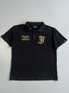 Jizo Street Freedom “Master Jizo” Rhinestone Embroidered Polo Shirt Black & Gold (L)