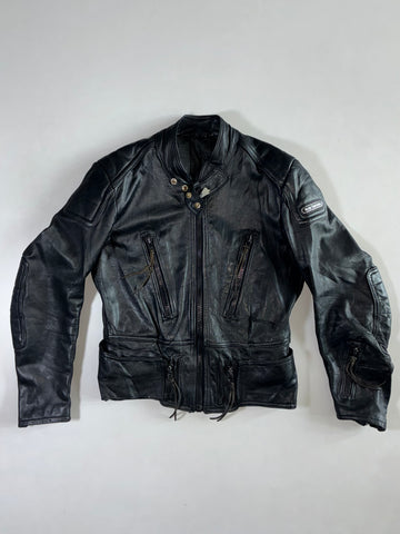 Hein Gericke Black Leather Moto Jacket (S)