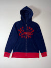 Gap 1969 Empire State Navy Zip Hoodie – Red Varsity Print (S)