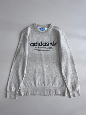 Adidas Originals | Grey 3 Stripes Logo Sweatshirt (M)