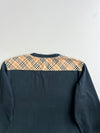 Burberry London Nova Check Shoulder Panel Long Sleeve T-Shirt (M)