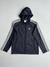 Adidas Originals Black Trefoil Windbreaker Hooded Jacket (Size M/L )