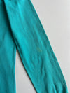 Polo by Ralph Lauren Vintage Long Sleeve Piqué Polo T-Shirt | Teal Green with Red Pony (XL)