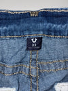 True Religion Flap Pocket Faded Straight Jeans (W:34) (L:43)