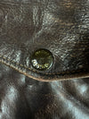 Vintage Schott Brown Leather Flight Bomber Jacket (XL/2XL)