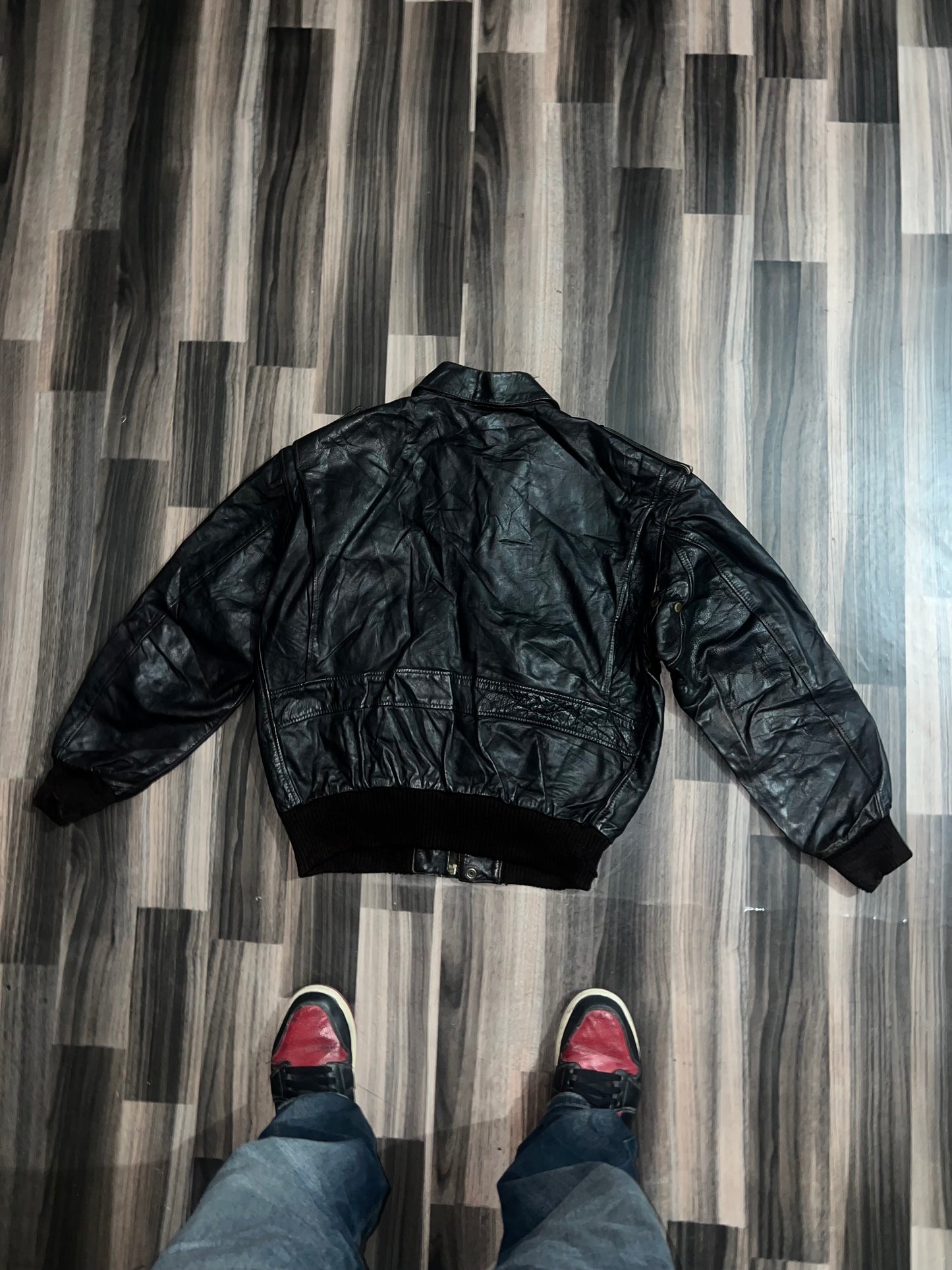 ZAIRFORCE AVIATION* Original Leather Jacket (RARE) M/L