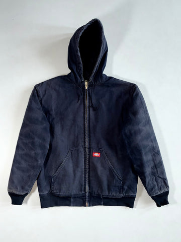 Dickies Navy Hooded Quilt Lined Canvas Work Jacket (L)