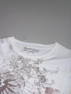 Y2K Redemption Eagle Embroidered Graphic Long Sleeve Tee White (XL)