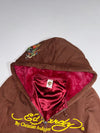 Ed Hardy Dragon Zip-Up Hoodie Brown Fuzzy Lined (S)