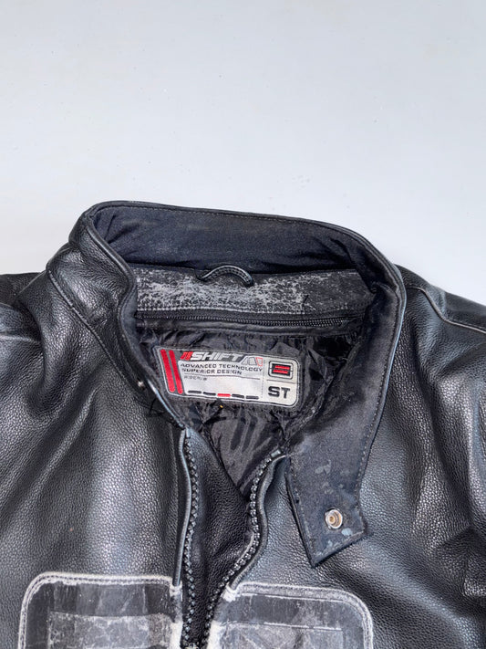 Shift Advanced Technology Superior Design Genuine Leather Distressed Armored Moto Jacket (M)