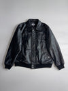 Unkut Premium Gear Black Leather Bomber Jacket (XL)
