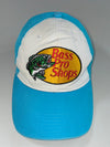 Vintage Bass Pro Shops Blue White Mesh Trucker Cap (Adjustable)