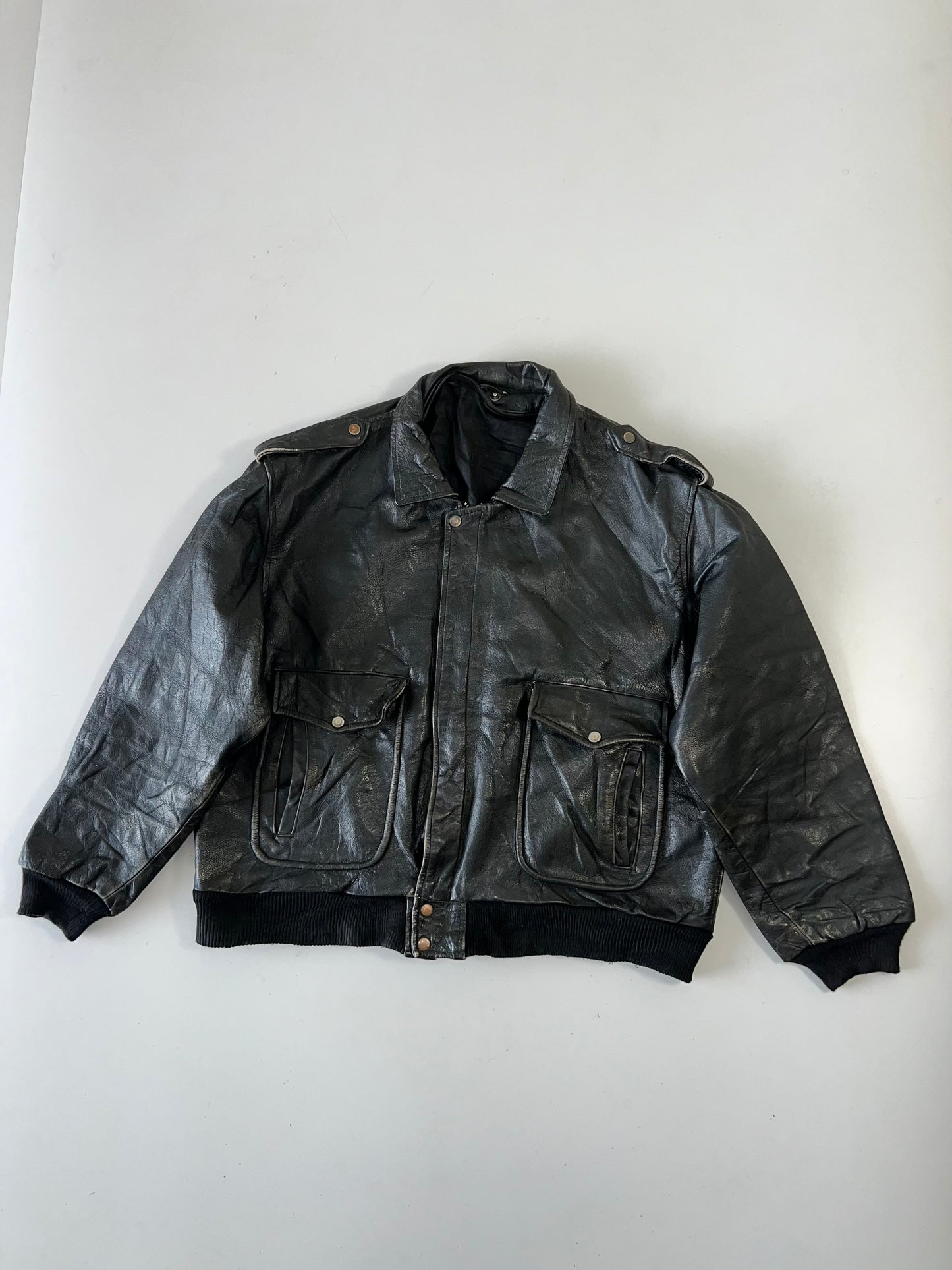 !                                                                                                                                                                                                      Super Premium Original RARE Leather Jacket Heavy (XL/2XL