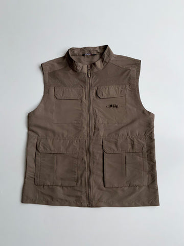 AVOQ Utility Mesh Vest – Olive Khaki Multi-Pocket Fishing Vest (L)