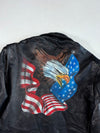 Rebel Rider by Just Brass Black Leather Double Rider Biker Jacket – Belted, Made in USA (L/XL)