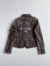 Sublevel Rock Angel Brown Military Cargo Jacket Women’s (Xs)