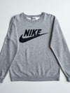 Vintage Y2K Nike Big Swoosh Grey Crewneck Sweatshirt | Size (S/M)